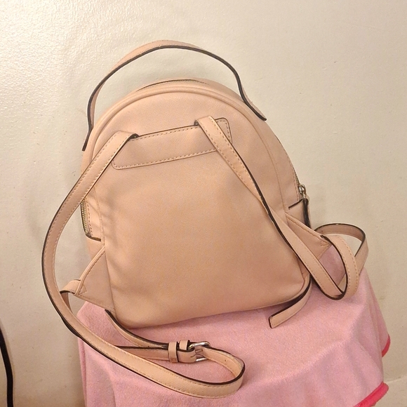 Women's Pink Guess Mini Backpack - Picture 3 of 8